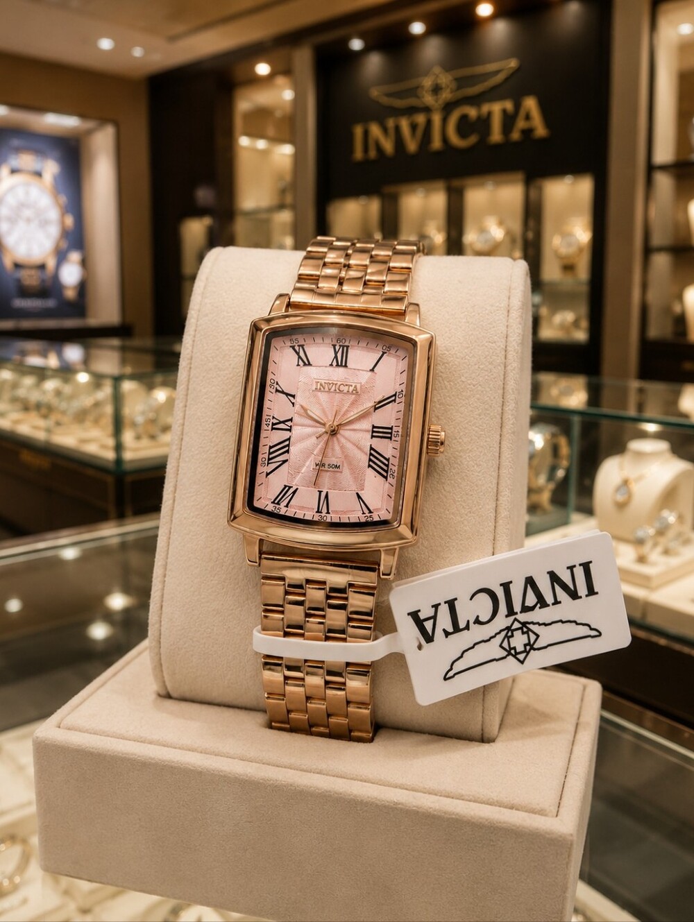 Invicta Celestial Ziya Rose Gold Rectangular Watch - 69159 | MSRP $199 NWT